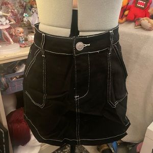 Hot Topic Black Denim Miniskirt